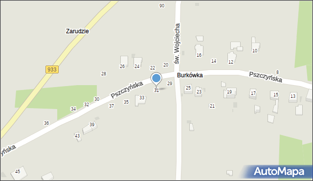 Brzeszcze, Pszczyńska, 31, mapa Brzeszcze