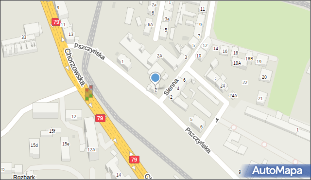 Bytom, Pszczyńska, 2, mapa Bytomia