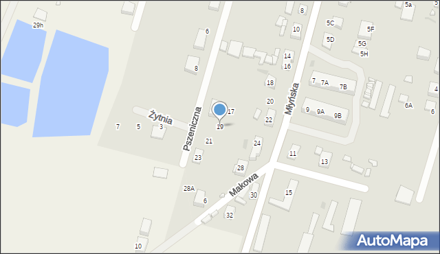 Bytom Odrzański, Pszeniczna, 19, mapa Bytom Odrzański