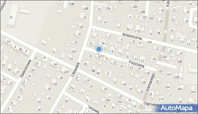 Chełm, Pszczela, 4, mapa Chełma