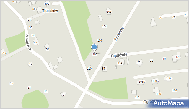 Chełm, Pszenna, 108, mapa Chełma