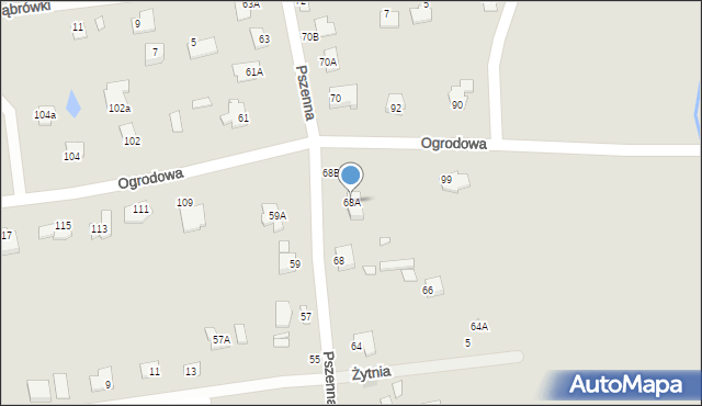 Chełm, Pszenna, 68A, mapa Chełma