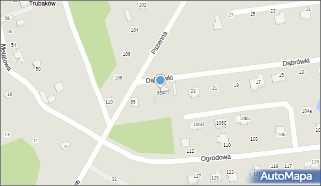 Chełm, Pszenna, 83A, mapa Chełma