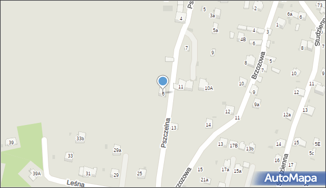 Chrzanów, Pszczelna, 6, mapa Chrzanów