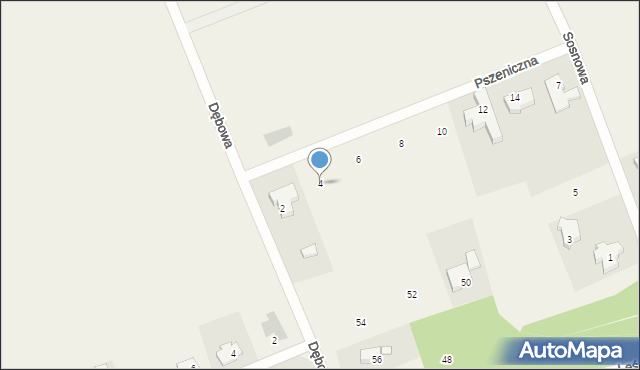 Chwalęcice, Pszeniczna, 4, mapa Chwalęcice