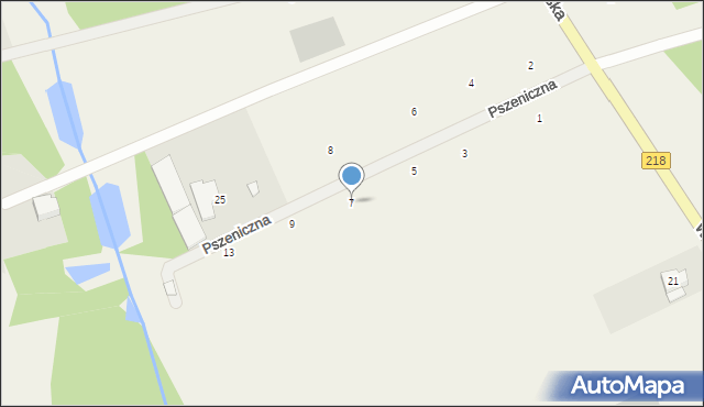 Dobrzewino, Pszeniczna, 7, mapa Dobrzewino