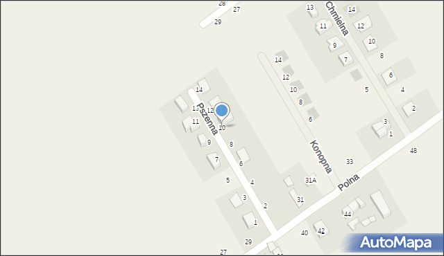 Dopiewiec, Pszenna, 10, mapa Dopiewiec