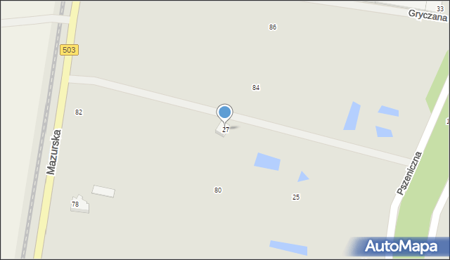 Elbląg, Pszeniczna, 27, mapa Elbląga