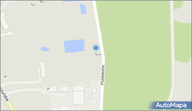 Elbląg, Pszeniczna, 5, mapa Elbląga