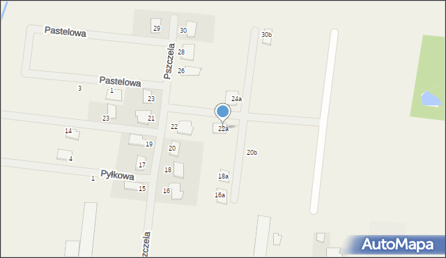 Gąsawy, Pszczela, 22a, mapa Gąsawy