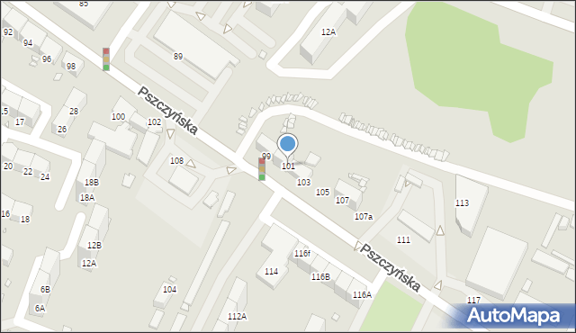 Gliwice, Pszczyńska, 101, mapa Gliwic