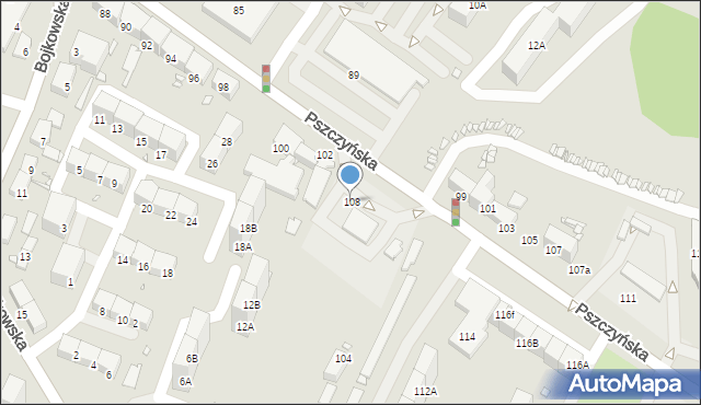 Gliwice, Pszczyńska, 108, mapa Gliwic