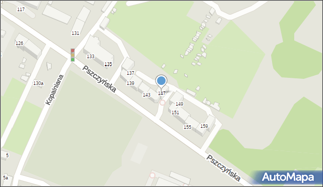 Gliwice, Pszczyńska, 147, mapa Gliwic