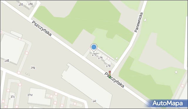 Gliwice, Pszczyńska, 173, mapa Gliwic