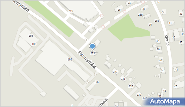 Gliwice, Pszczyńska, 223, mapa Gliwic