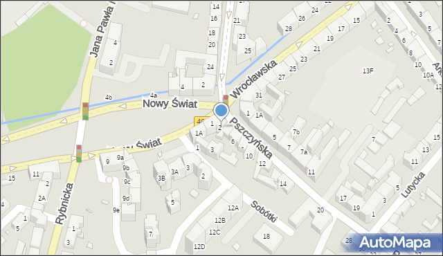 Gliwice, Pszczyńska, 4, mapa Gliwic