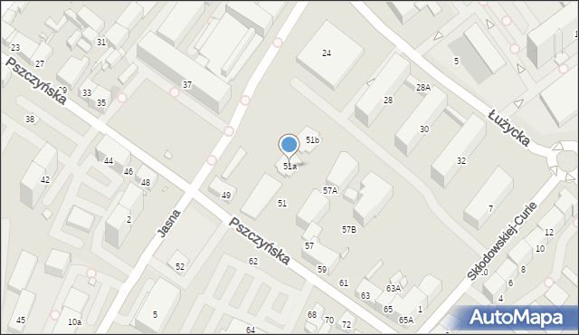 Gliwice, Pszczyńska, 51a, mapa Gliwic