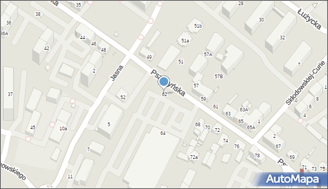 Gliwice, Pszczyńska, 62, mapa Gliwic