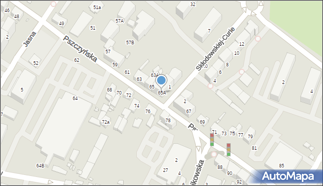 Gliwice, Pszczyńska, 65A, mapa Gliwic