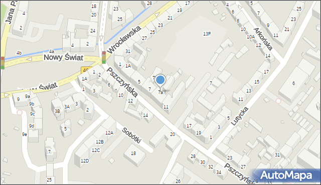 Gliwice, Pszczyńska, 7a, mapa Gliwic