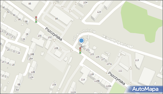 Gliwice, Pszczyńska, 99, mapa Gliwic