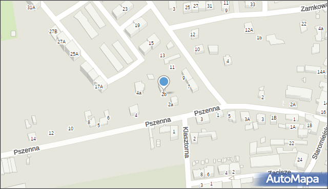 Gliwice, Pszenna, 2b, mapa Gliwic