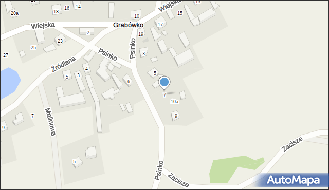 Grabówko, Psinko, 7, mapa Grabówko