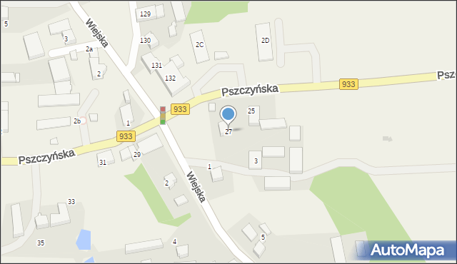 Grzawa, Pszczyńska, 27, mapa Grzawa