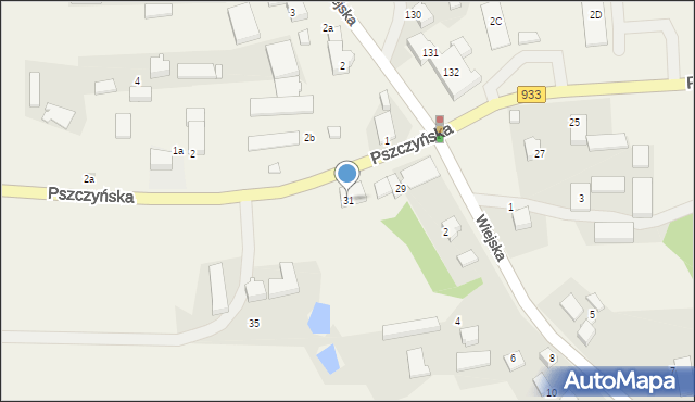 Grzawa, Pszczyńska, 31, mapa Grzawa