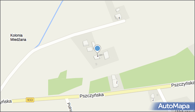 Grzawa, Pszczyńska, 4, mapa Grzawa