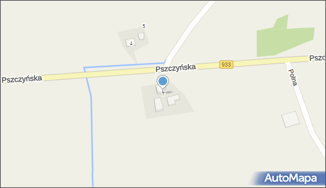 Grzawa, Pszczyńska, 7, mapa Grzawa