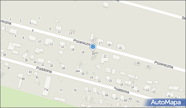 Hajnówka, Pszeniczna, 20, mapa Hajnówka