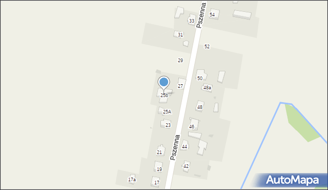 Huta Stara A, Pszenna, 25b, mapa Huta Stara A