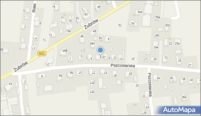 Jankowice, Pszczelarska, 7, mapa Jankowice