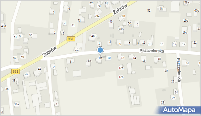 Jankowice, Pszczelarska, 8b, mapa Jankowice