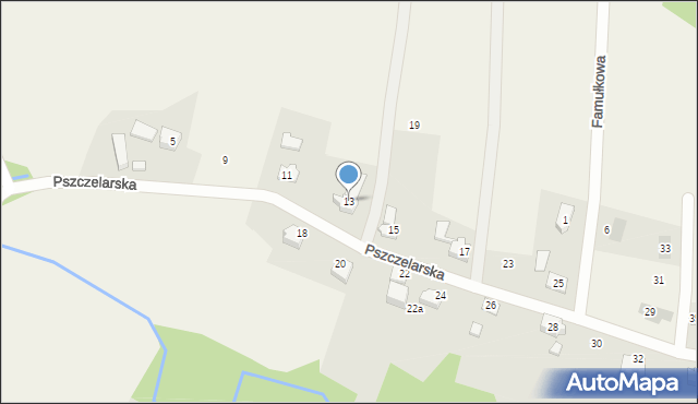 Janowice, Pszczelarska, 13, mapa Janowice