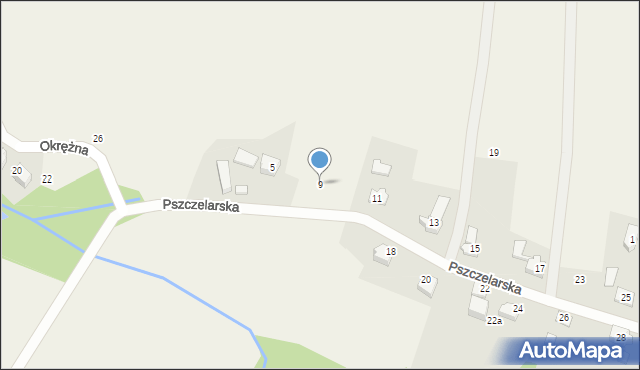 Janowice, Pszczelarska, 9, mapa Janowice