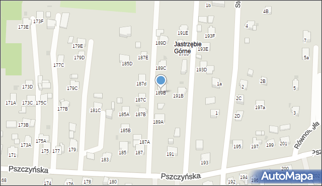 Jastrzębie-Zdrój, Pszczyńska, 189B, mapa Jastrzębie-Zdrój