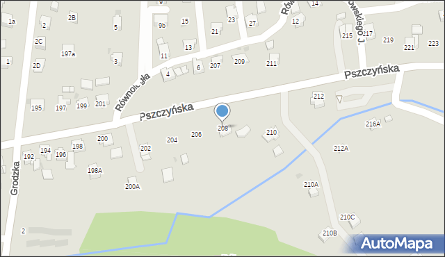 Jastrzębie-Zdrój, Pszczyńska, 208, mapa Jastrzębie-Zdrój