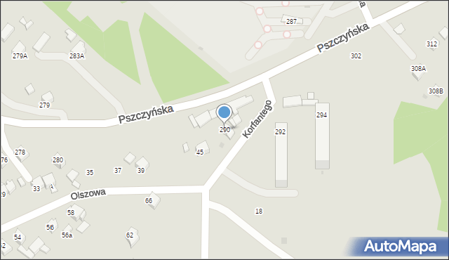 Jastrzębie-Zdrój, Pszczyńska, 290, mapa Jastrzębie-Zdrój