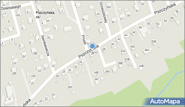 Jastrzębie-Zdrój, Pszczyńska, 36, mapa Jastrzębie-Zdrój