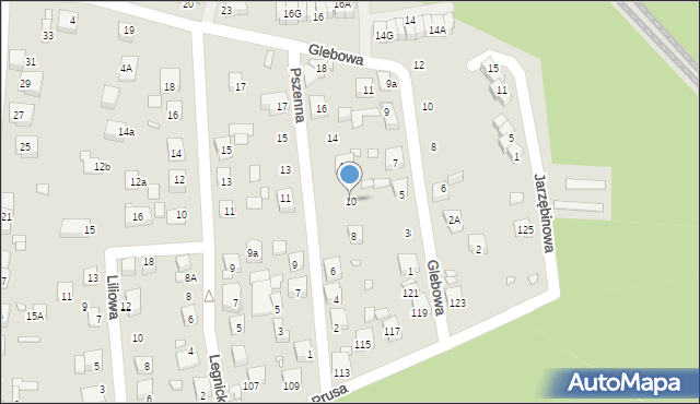 Katowice, Pszenna, 10, mapa Katowic