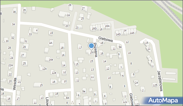 Katowice, Pszenna, 17, mapa Katowic