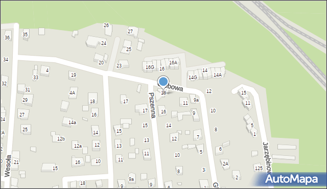 Katowice, Pszenna, 18, mapa Katowic