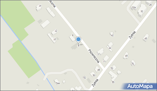 Koszalin, Pszeniczna, 6, mapa Koszalina