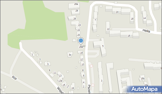 Kraków, Pszenna, 16a, mapa Krakowa