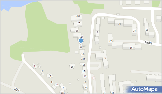 Kraków, Pszenna, 20, mapa Krakowa