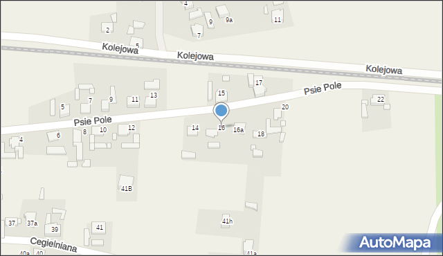 Krasiejów, Psie Pole, 16, mapa Krasiejów