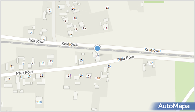 Krasiejów, Psie Pole, 17, mapa Krasiejów