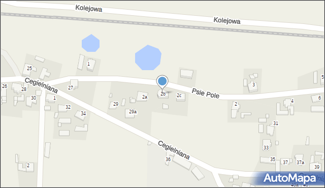 Krasiejów, Psie Pole, 2b, mapa Krasiejów